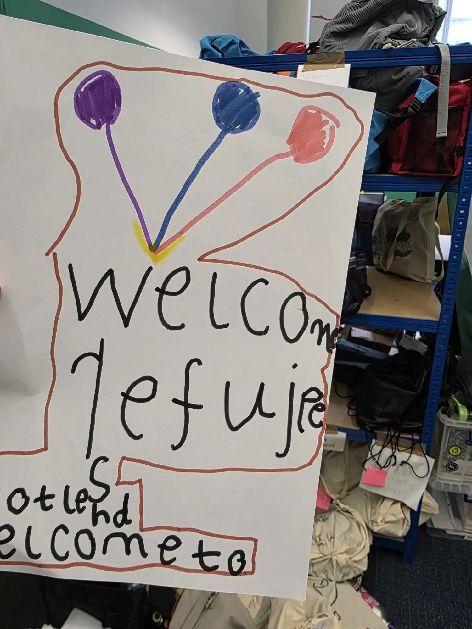 Artistic welcoming drawing